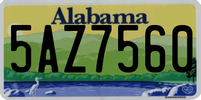 AL license plate 5AZ7560