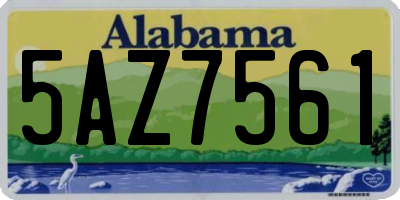 AL license plate 5AZ7561