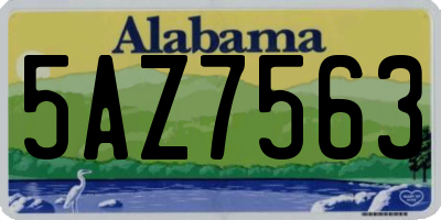 AL license plate 5AZ7563