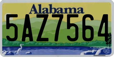 AL license plate 5AZ7564