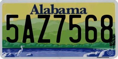 AL license plate 5AZ7568