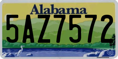 AL license plate 5AZ7572
