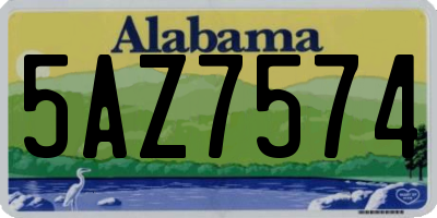 AL license plate 5AZ7574