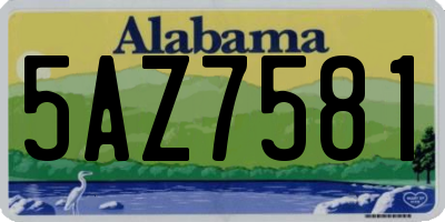 AL license plate 5AZ7581