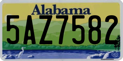 AL license plate 5AZ7582