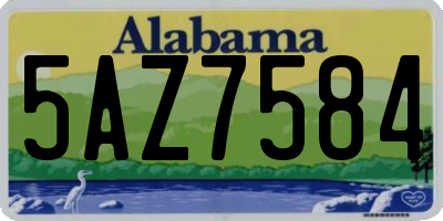 AL license plate 5AZ7584