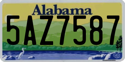 AL license plate 5AZ7587
