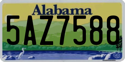 AL license plate 5AZ7588