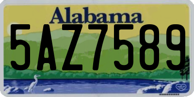 AL license plate 5AZ7589