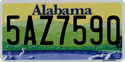 AL license plate 5AZ7590
