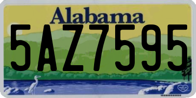 AL license plate 5AZ7595