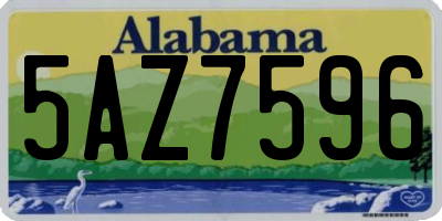 AL license plate 5AZ7596