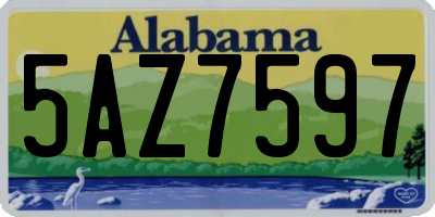 AL license plate 5AZ7597