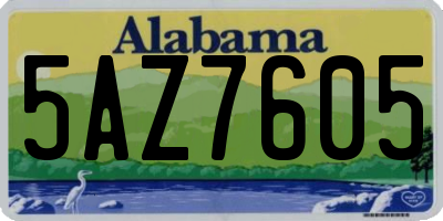 AL license plate 5AZ7605
