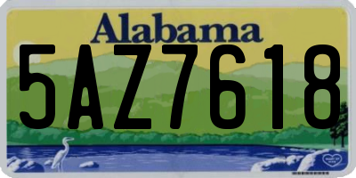AL license plate 5AZ7618