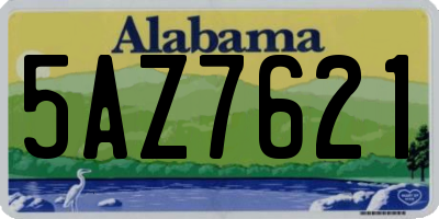 AL license plate 5AZ7621