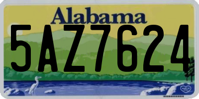 AL license plate 5AZ7624