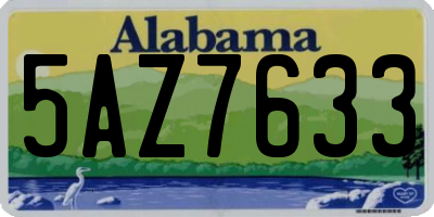 AL license plate 5AZ7633