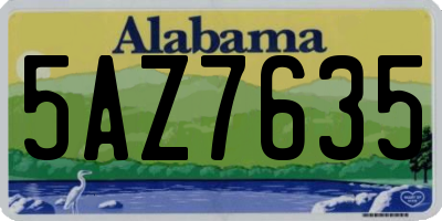 AL license plate 5AZ7635