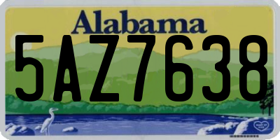 AL license plate 5AZ7638