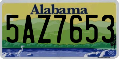 AL license plate 5AZ7653