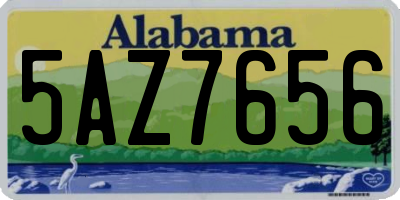 AL license plate 5AZ7656