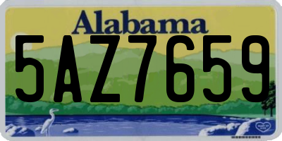 AL license plate 5AZ7659