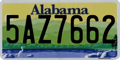 AL license plate 5AZ7662