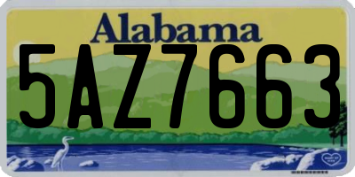 AL license plate 5AZ7663