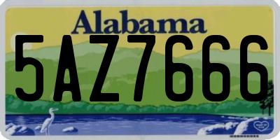 AL license plate 5AZ7666