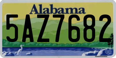 AL license plate 5AZ7682