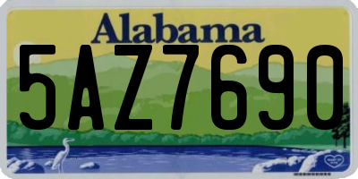 AL license plate 5AZ7690