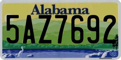 AL license plate 5AZ7692