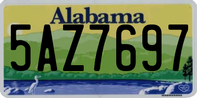 AL license plate 5AZ7697