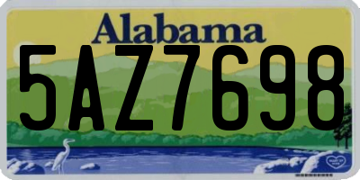 AL license plate 5AZ7698