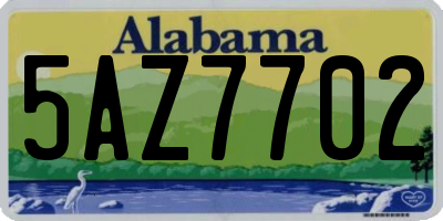 AL license plate 5AZ7702