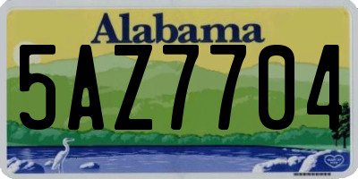 AL license plate 5AZ7704