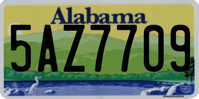 AL license plate 5AZ7709