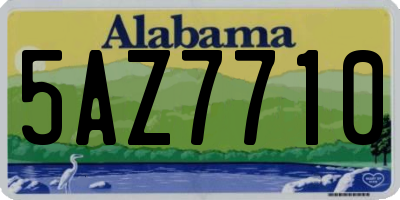 AL license plate 5AZ7710