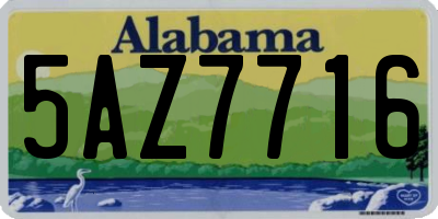 AL license plate 5AZ7716
