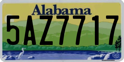 AL license plate 5AZ7717