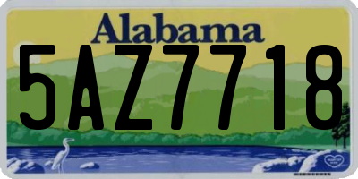 AL license plate 5AZ7718