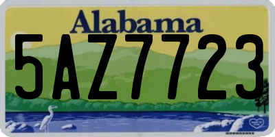 AL license plate 5AZ7723