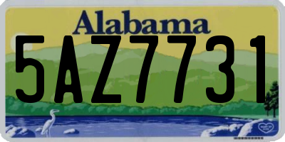 AL license plate 5AZ7731