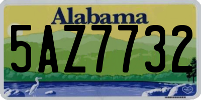 AL license plate 5AZ7732
