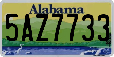 AL license plate 5AZ7733