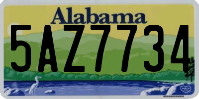 AL license plate 5AZ7734