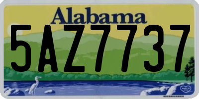 AL license plate 5AZ7737