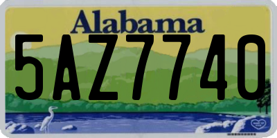 AL license plate 5AZ7740