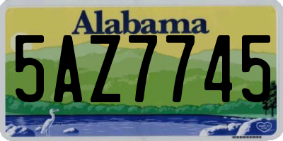 AL license plate 5AZ7745